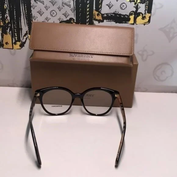 New Authentic Burberry Black and Gold Women's Glasses BE2356 3942